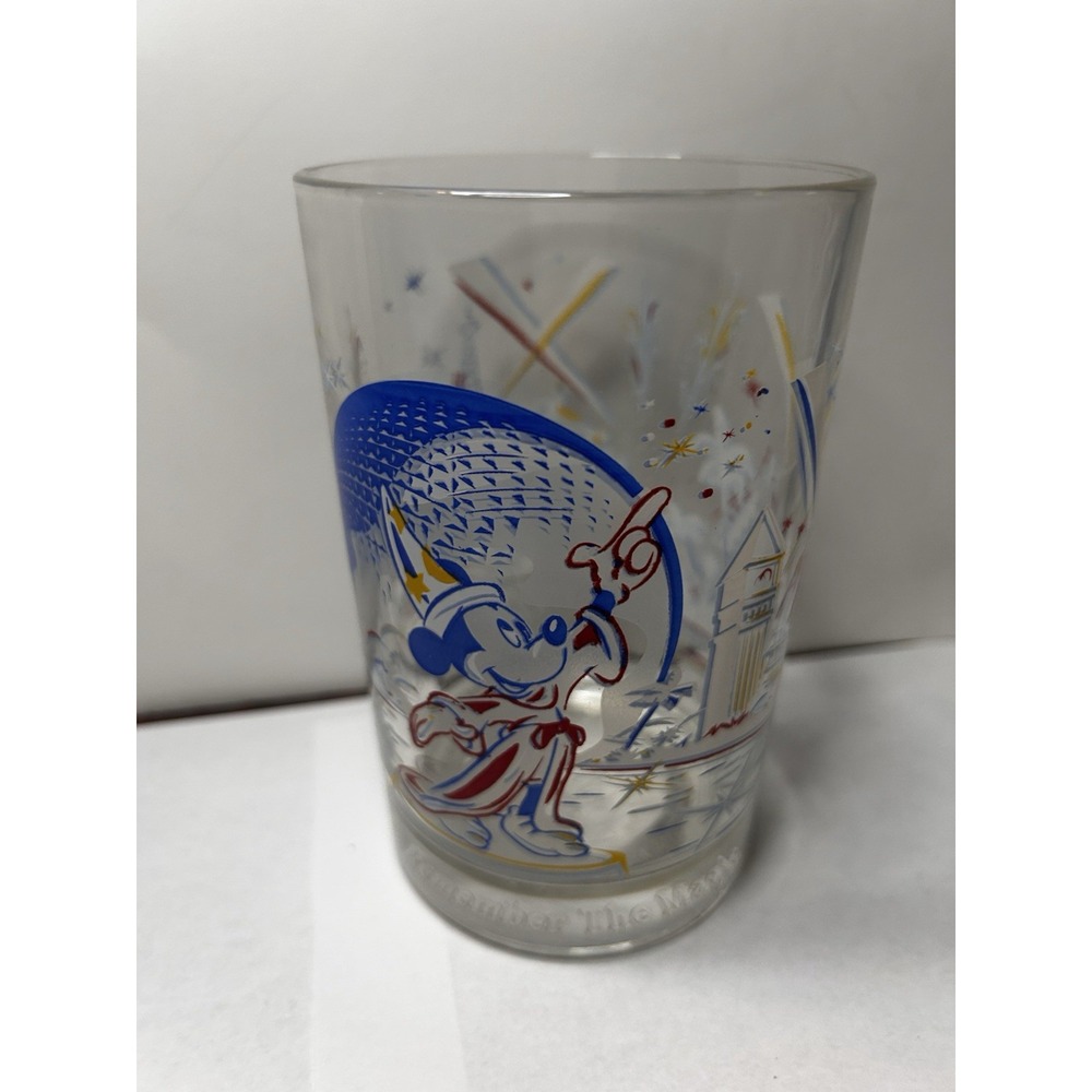 Walt Disney World Remember The Magic 25th Anniversary McDonalds Glass Cup Mickey